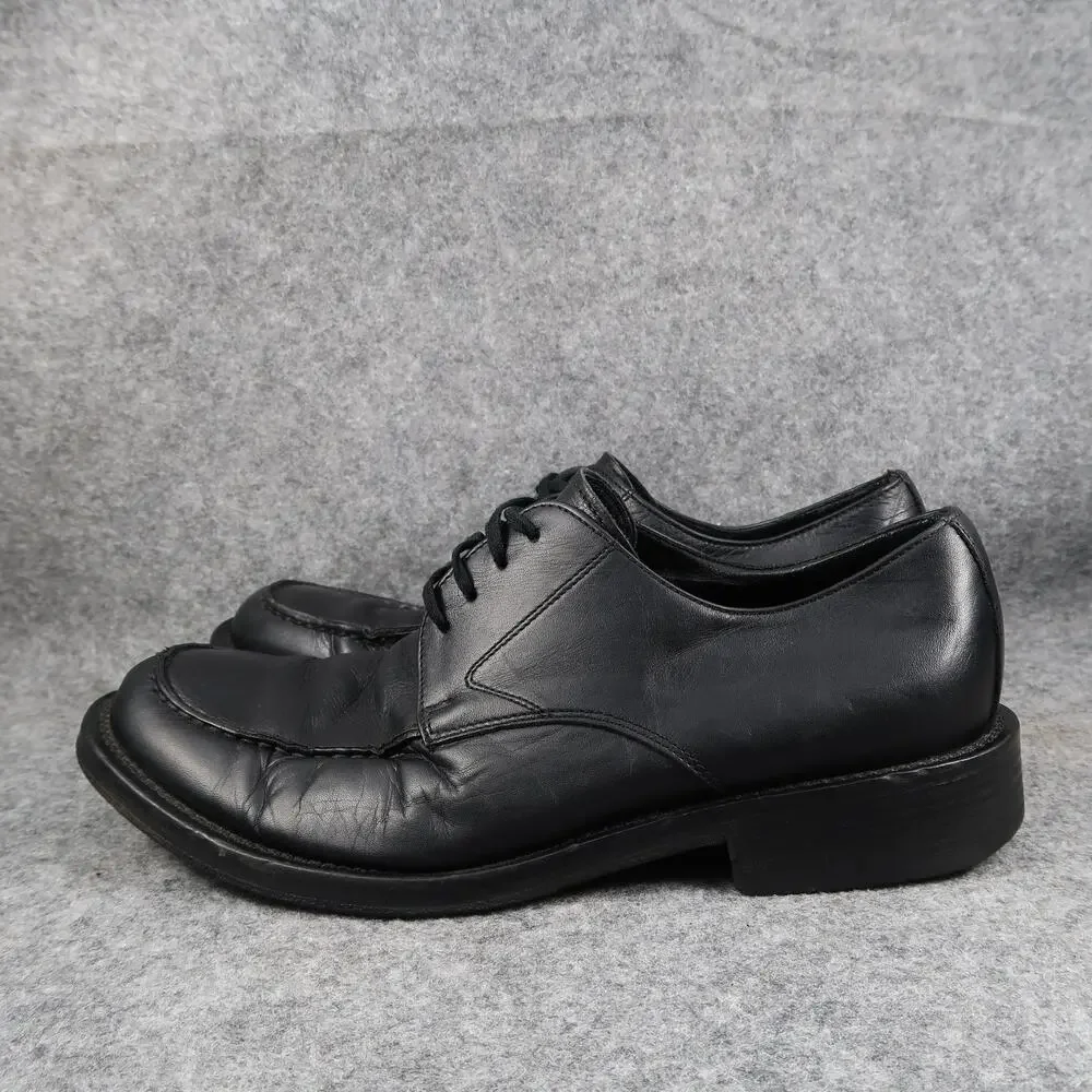 Banana Republic Shoes Mens 9.5 Derby Oxford Black Leather Moc Toe Dress Formal